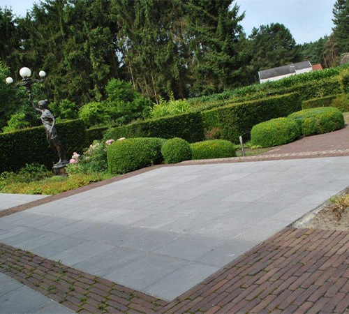aanleg terras klinkers